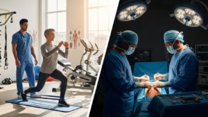 Dor no Joelho: Quando Tratar com Fisioterapia e Quando a Cirurgia Ortopédica é o Caminho