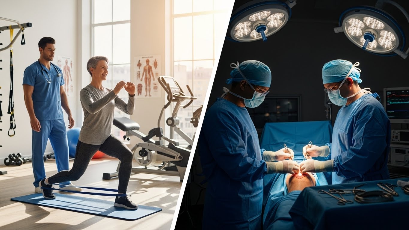 Dor no Joelho: Quando Tratar com Fisioterapia e Quando a Cirurgia Ortopédica é o Caminho