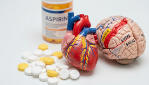 Médica de perfil analisando um holograma digital futurista do tórax e pulmões humanos, representando o uso de IA no diagnóstico médico do Hospital Santa Júlia.